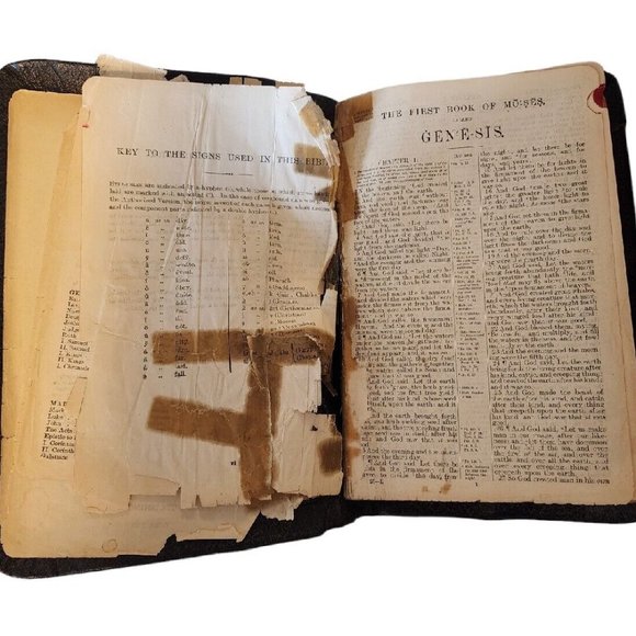 Antique Holy Bible Self Pronouncing Teacher’s Edition Concordia St Louis 1923 - Picture 6 of 15